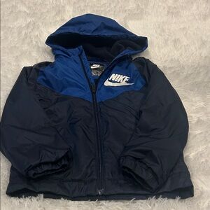 Nike Kids Navy and Royal Blue Puffer Jacket